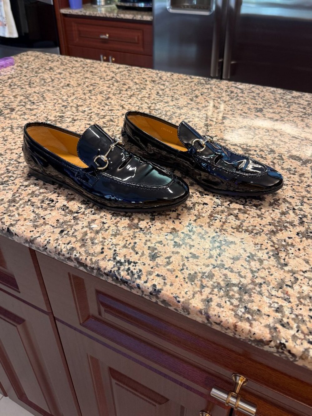 Gucci Horsebit Patent Leather Loafers Black 38.5 Made in Italy